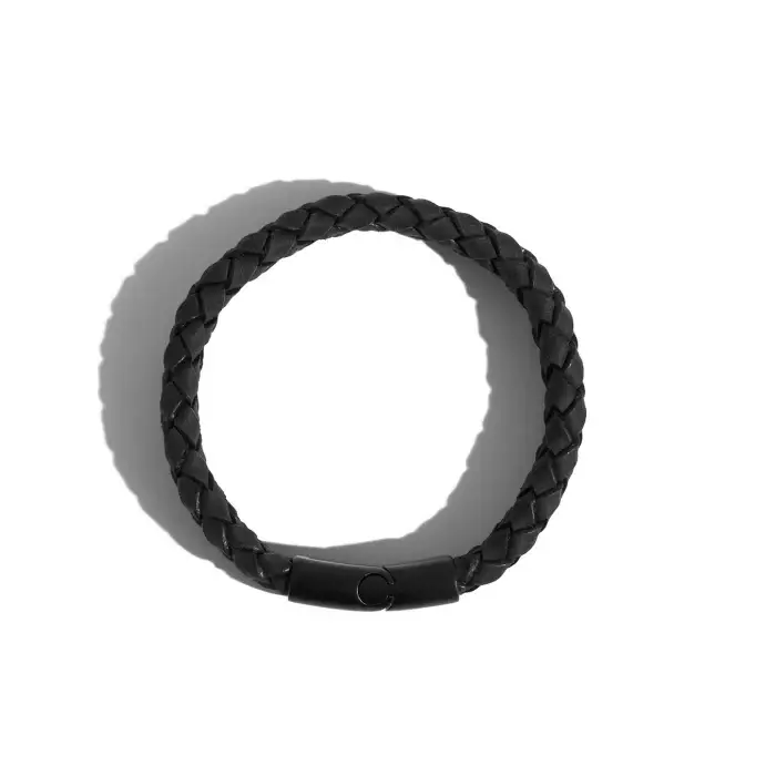 Pulsera Cuero Trenzado Ancho - Imagen 7