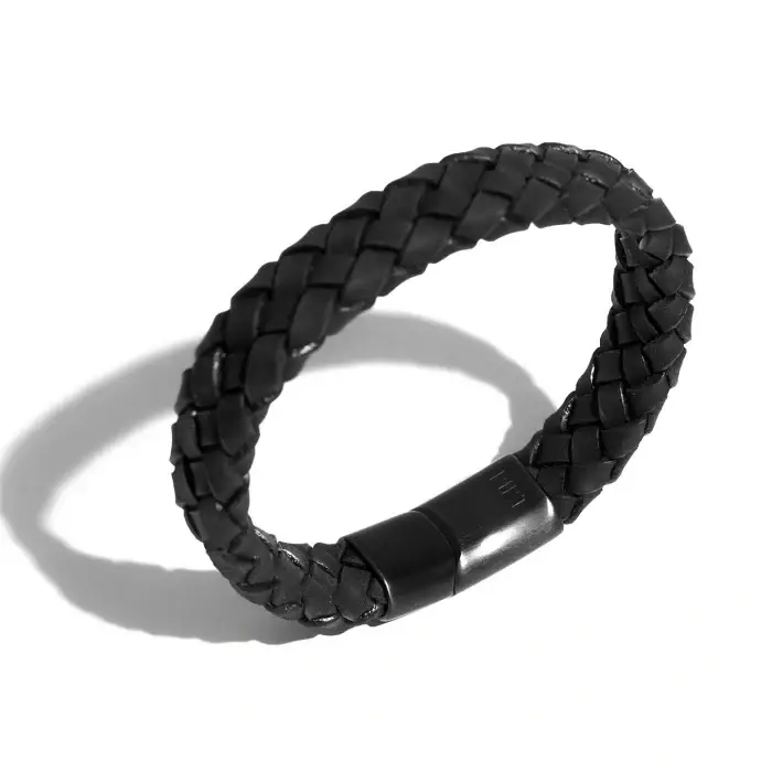 Pulsera Cuero Trenzado Ancho - Imagen 6