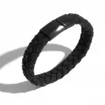 Pulsera Cuero Trenzado Ancho - Imagen 5